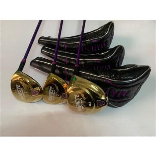 Brand New 3PCS Women Maruman Majesty Prestigio9 Wood Set Women Golf Clubs Driver + Fairway Woods Graphite Shaft With Head Cover