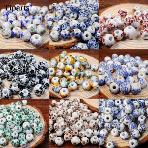 50/pack Ceramic Beads Handmade Fashion Jewelry Accessories Beads For Bracelets Necklace Diy Accessories Findings
