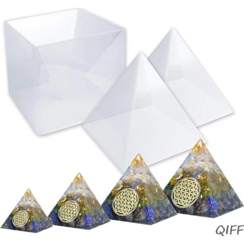 3pcs Large Resin Molds for DIY Jewelry Making Resin Orgone Pyramid, Orgonite Jewelry, Silicone Molds Making Tools