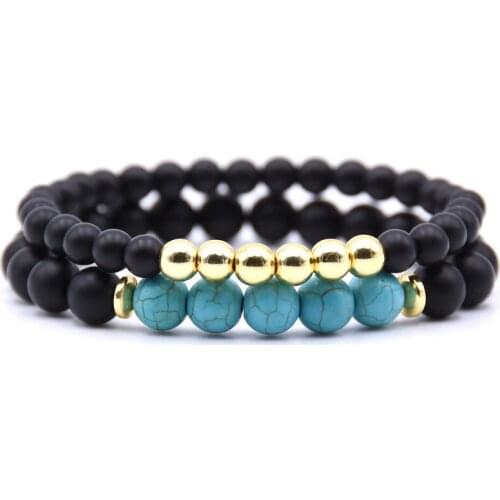 Natural Stone Bracelet Copper Bead Set Man Fashion Women Gift For s