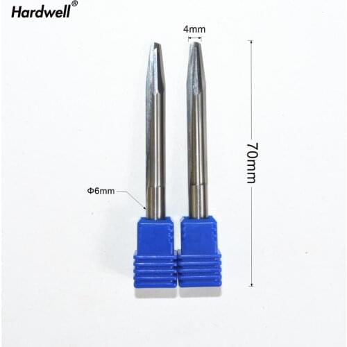 6mm*R2*70L-free shipping 2 edge straight taper ball nose end mill,woodworking router bit,wood tool,spherical cone milling cutter