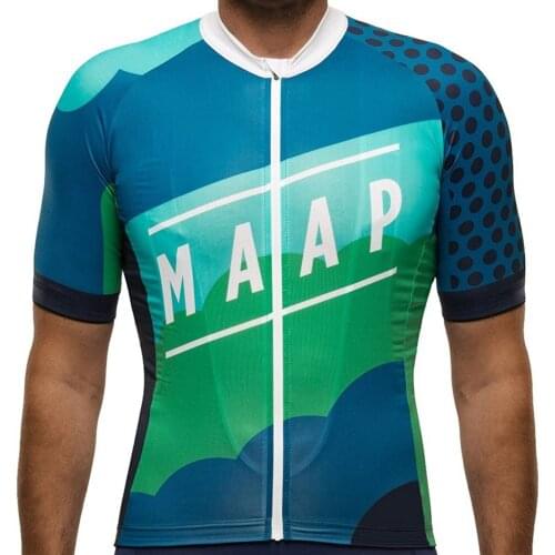 MAAP 2021 Cycling Jersey Summer Retro Men Short Sleeve MTB Quick Dry Racing Bicycle Clothes Breathale Outdoor Sports Shirt