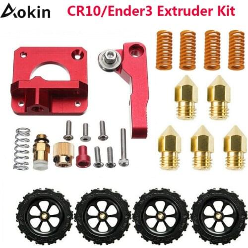 CR10/Ender3 Extruder Kit Silicone Nozzle Heating Bed Spring Upgrade Leveling Nut Set 0.4mm/1.75mm Filament for Creality Ender 3