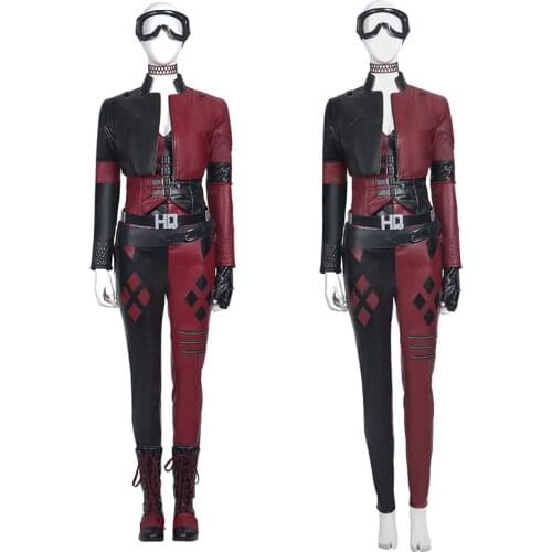 Quinzel Cosplay Suicide Joker Girl Costume Outfit Adult Women Fancy Halloween Party Role-playing Clothing With Boots