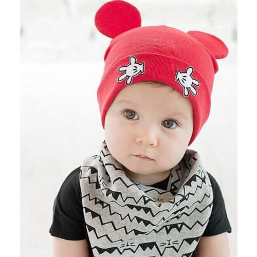 Hot Sale New cute baby skullies 1-24months baby beanies boy girl ears hat baby cap wholesale baby hats For Kids
