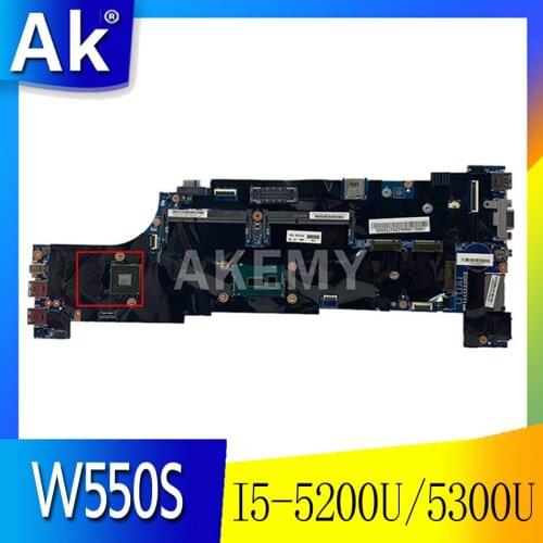 For lenovo THINKPAD W550S T550 Laptop motherboard with CPU I5 5200U/5300U DDR3 100% Fully Tested