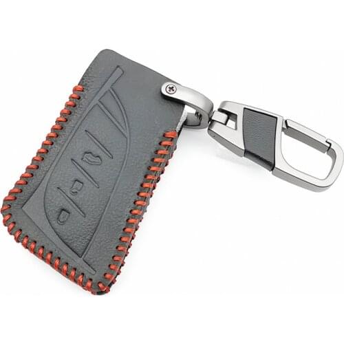 Soft Texture 100% Leather Car Key Case For Lexus ES200 ES260 ES300h LS3500 LS350 LS550h Smart 3 Buttons Protect Shell