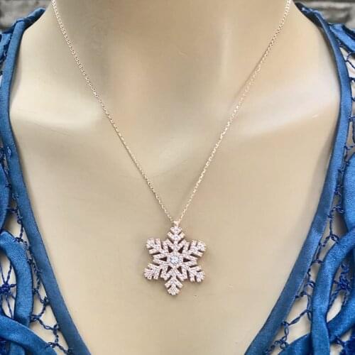 Snowflake Gothic 925 Silver Necklace