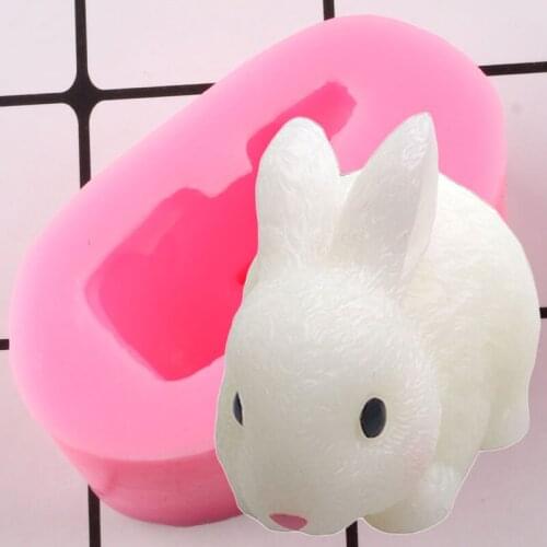 Easter Rabbit Soap Silicone Molds DIY Cupcake Topper Fondant Cake Decorating Tools Resin Clay Candy Chocolate Gumpaste Moulds