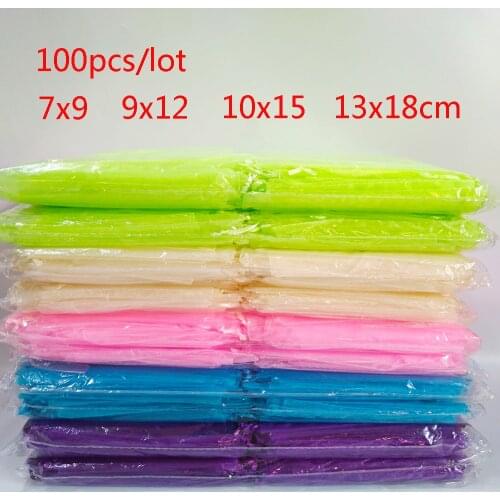 100pcs Jewelry Gift Bag 7x9 9x12 10x15 13x18cm Jewelry Packaging Organza bags Favor Wedding Party Christmas Gift Bags