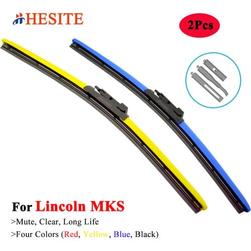 HESITE Blue Wiper Blades For Lincoln MKS V8 3.5 3.7 Ecoboost AWD Sedan SUV Sport Accessories 2009 2010 2011 2013 2014 2015 2016