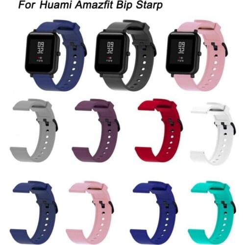 Silicone Watchband Watch Strap For Xiaomi Huami Amazfit Bip 20MM Replacement Wearable Watch Band Smart Accessories