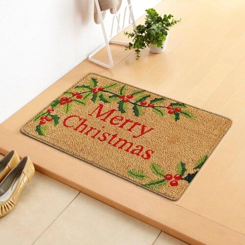 40*60cm Christmas Door Mat Outdoor Carpet Merry Christmas Decor for Home Christmas Ornaments Navidad Xmas Gift New Year 2021