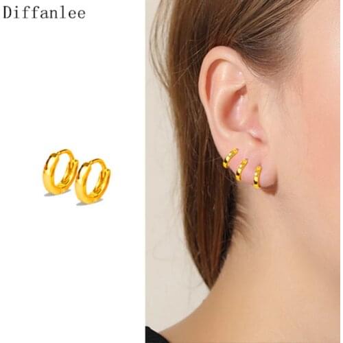 Top Mini Slim Trend Fashion Hip-hop Huggies Circle Small size Hoop Earrings For Women Mens Children Girls Kids Ear Jewelry Aros