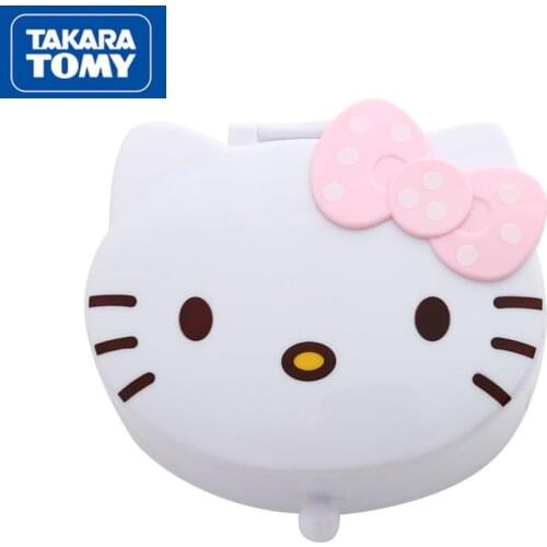 TAKARA TOMY Creative Cartoon Hello Kitty Jewelry Box Simple Children Cute Plastic Desktop Storage Box Multilayer