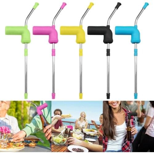 Beer Snorkel Straw Party Breathing Tube Beer Bong Funnel Slammer Double Snorkel Drinking Straw Beer Bar Tools Beverage Dispenser