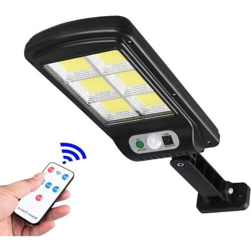 Solar Powered Lamp Motion Sensor Outdoor Garden Street Path 120 leds solar spot light Security 3 modes remote controller rotable