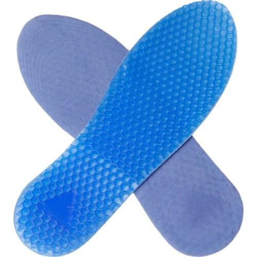 Outdoor Silicone Non-Slip Gel Soft Sport Shoe Insoles Massaging Insole Super Soft Flexible Elastic Insole Camping Hiking Access