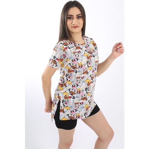 Saramodex printed slits women t-shirt SR2349