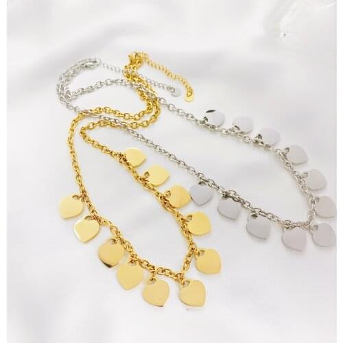 Ladies 316L stainless steel classic popular silver heart-shaped silver key pendant necklace jewelry couple holiday gift