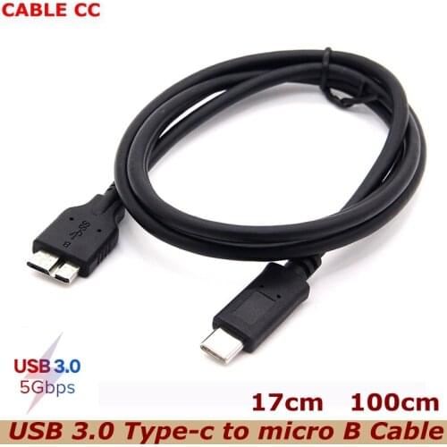 0.17M 1M USB3.1 Type-C to USB 3.0 Micro B 10Pin Cable 5Gbps Data Connector Adapter For Hard Drive Smartphone PC OTG C Type PHONE