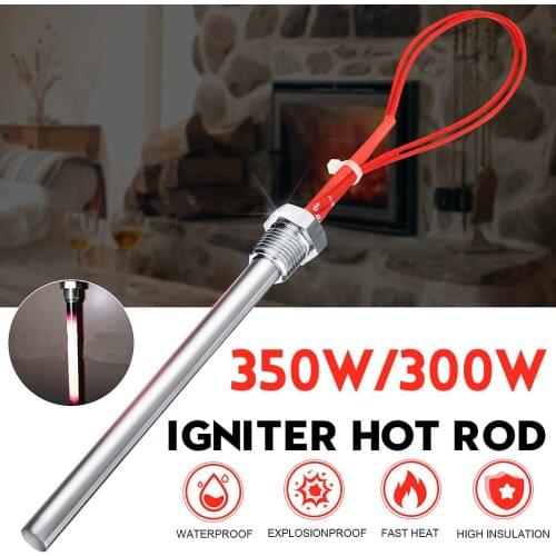 1Pcs 220V Stainless Steel Ignition Igniter Starter Waterproof Hot Rod Wood Pellet For Fireplace Grill Stove Parts Fast Heat