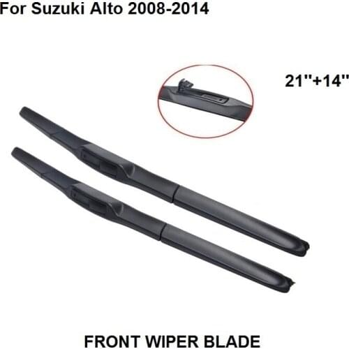 Car Accessaries Wiper Blade Used For Suzuki Alto 2008-2014 21''+14'' 2 Pieces Windscreen Wipers Natural Rubber