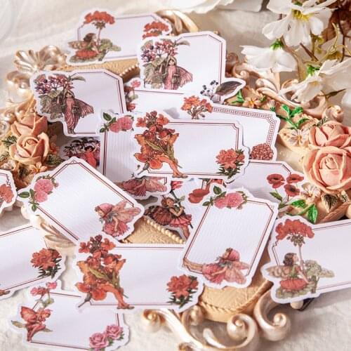 30 Pcs Fairy Girl Floral Sticker Set Cute Stationery Stickers Diary Book Diy Craft Arts Scrapbooking Journal Decorative Label