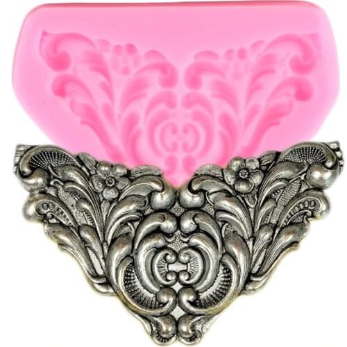 3D Medallion Silicone Molds Flower Relief Cake Border Fondant Cake Decorating Tools Candy Polymer Clay Chocolate Gumpaste Moulds