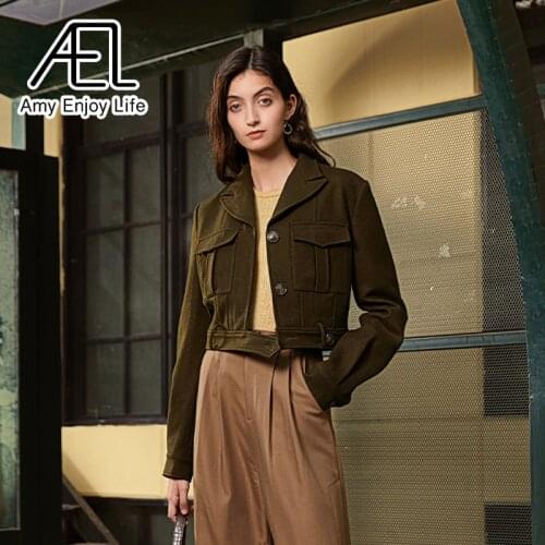 Женские короткие куртки Amyenjoylife China At AliExpress