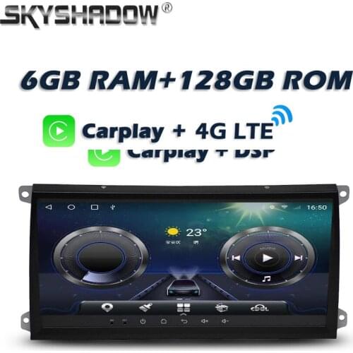 Carplay 8.8" IPS Android 10.0 6GB 128GB Car DVD Player GPS WIFI Bluetooth 5.0 RDS Radio For Porsche Cayenne 2003- 2008 2009 2010