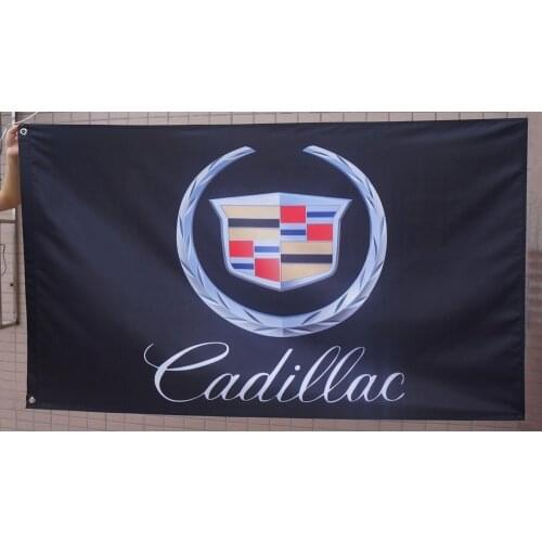 Car flag cadillac flag 3ftx5ft polyester 100% 0518