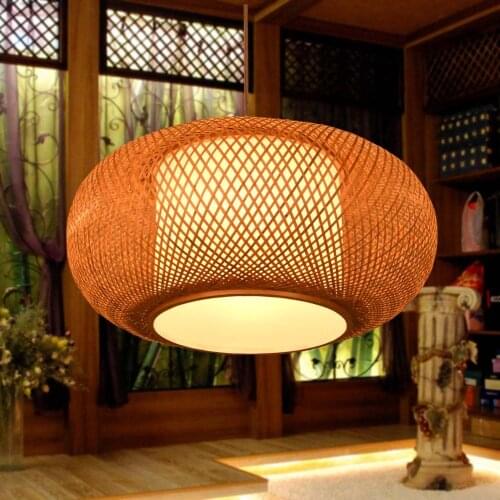 Bamboo Chinese style antique dining room Pendant Lights bamboo tatami tea room balcony bamboo lanterns study Pendant lamps ZS67