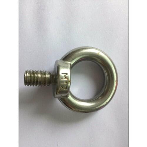 1pcs M12 Eye Bolt Stainless Steel Marine Lifting Eye Bolt Ring Screw Loop Hole for Cable Rope Lifting