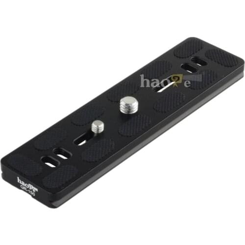 Haoge 150mm QR Quick Release Plate Dual Dovetail and D-Ring Screw Fits Arca-Swiss Standard for Tripod Ball Head