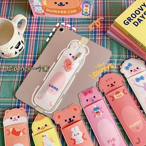 LierreRoom For Apple Pencil Case 1 2 Generation Stylus Protective Sleeve Storage Pencil Case Cartoon Capacitor Protection Shell