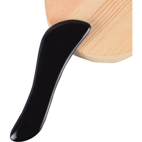 Black Obsidian Face Care Massager S Shape Gua Sha Tool Stone Crystal Mineral Massage Eye Skincare Scraper Wrinkle Beauty Product