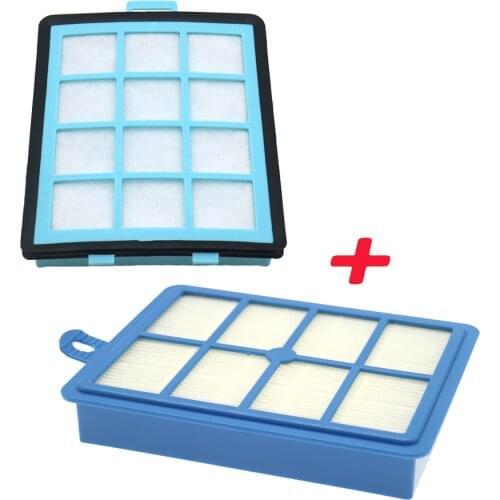 1 x Exhaust vents filter +1x Intake Vents HEPA Filter for Philips FC8760 FC8761 FC8764 FC8766 FC8767 FC9712 Vacuum Cleaner Parts