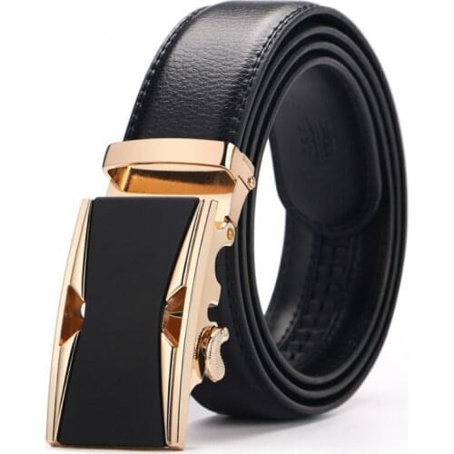 High Quality Fashion 2019 Genuine Leather Belts For Men Automatic Buckle Designer Mens Jeans Luxury Brand Vintage Black Belt