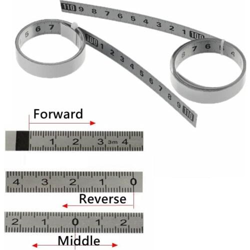 Stainless Steel Self Adhesive Tape Ruler Measure Inch&Metric Miter Saw Scale Measuring Ruler 1/2/3M For T-track Woodworking Tool