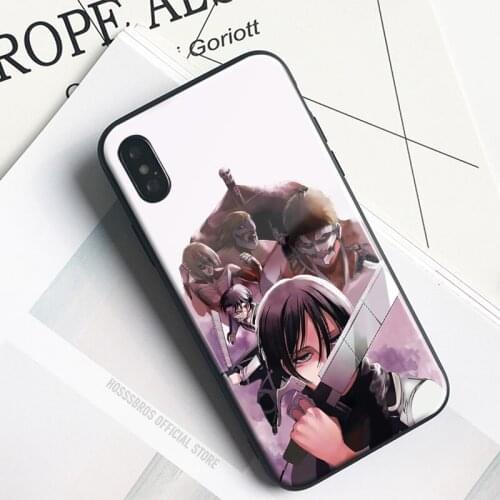 Shingeki No Kyojin Manga Soft Silicone Glass for IPhone SE 6 6s 7 8 Plus X XR XS 11 12 Mini Pro Max Phone Case Cover Shell