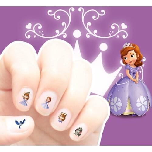 3pcs/lot Disney Sophia stickers toy snow princess frozen 3D nail sticker children non-toxic cartoon kids waterproof