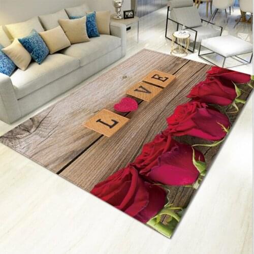 Natural red flower carpet living room bedroom large rugs Sun flower kids room home colorful floor mat kitchen parlor area rug