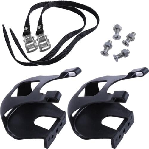 New 2020 arrival Cycling Road Bike Mountain Bike Black Toe Clips With Straps for Bicycle Pedal N10 dropship