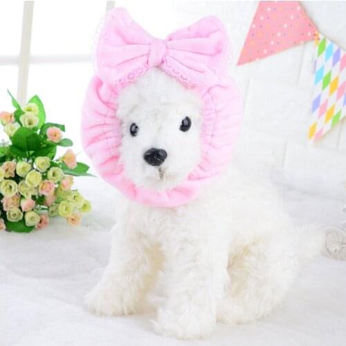 Pets Neck Bow Tie for Dogs Shower Cap Lace Scarf Scarves Lovely Neckerchief Pet Accessories Dog Grooming