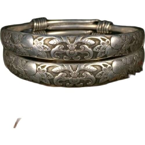 Tibet handmade silver bracelet, Fushou push-pull transport Bracelet collection