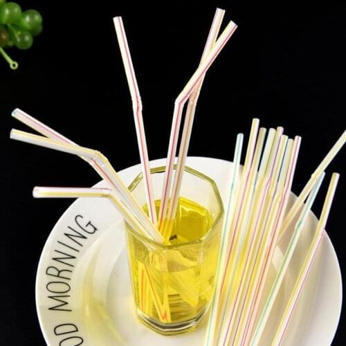 100/200/300pcs Plastic Drinking Tubes Disposable Flexible Straws Drink Plastic Drinking Home Bar Party Plastic Accessories X3A6
