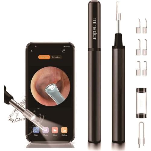 Miredor Intelligent Wireless Visual Ear Wax Cleaner Picker Wifi Earwax Remover Otoscopio With App-enabled 3.5m Lens 1080P Camera