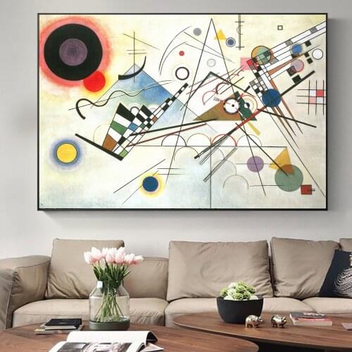 Wassily Kandinsky Geometry Line Abstract Posters And Prints Canvas Art Painting On Wall Art Picture For Living Room Decoration