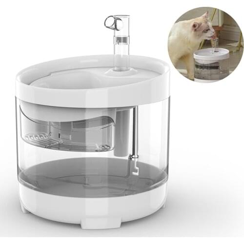 1.6L Big Capacity Dog Water Bottle Power Saving Automatic Cat Water Feeder Smart Pet Products Cat Drinking Bowl Water Tap Flow